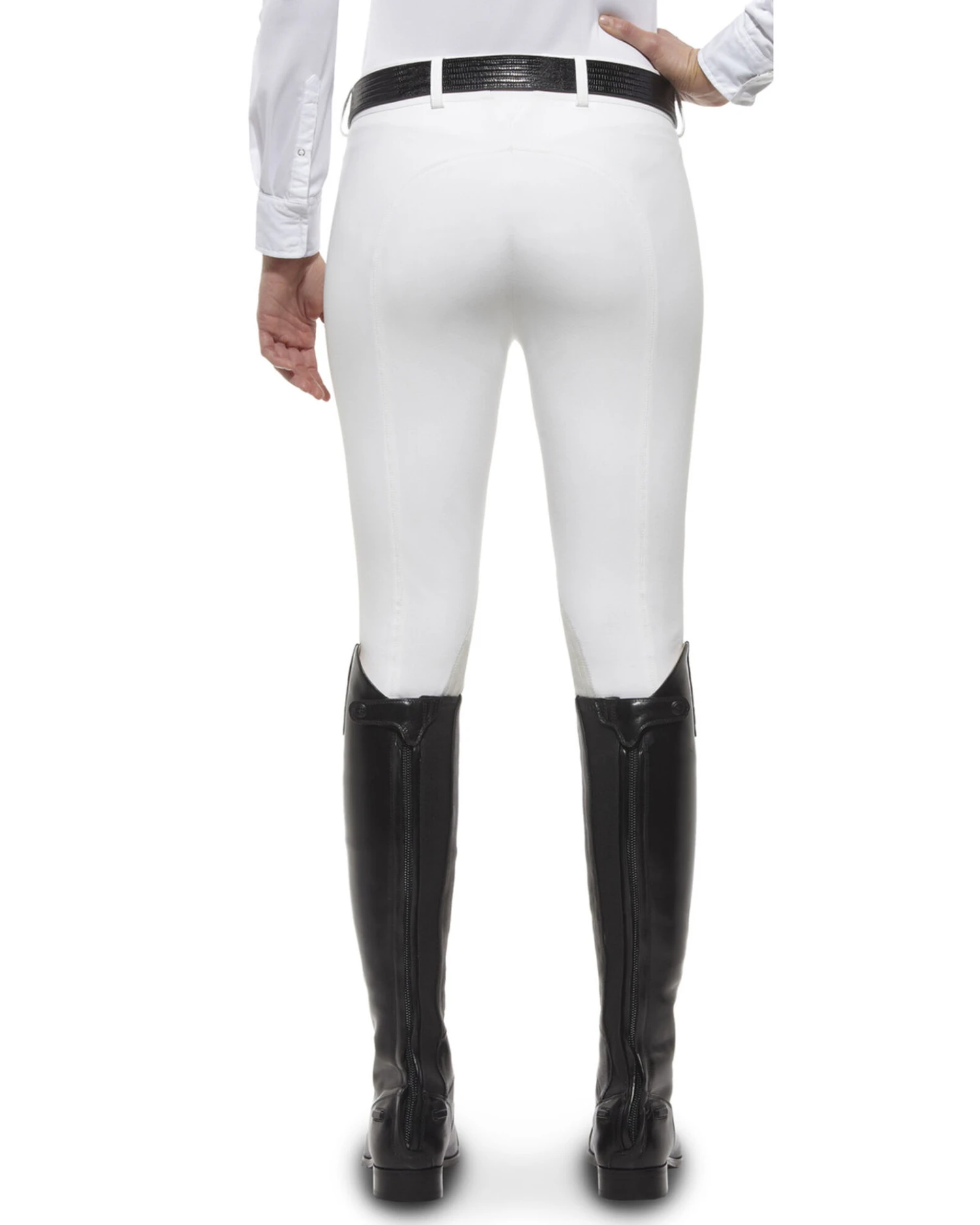 Ariat Women's Olympia Zip-Front Low Rise Knee Patch Breeches 2 Ariat Women's Olympia Zip-Front Low Rise Knee Patch Breeches - Image 2