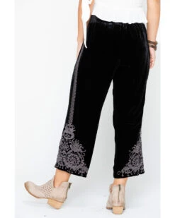 Johnny Was Women's Hirsch Velvet Embroidered Crop Pants -Cheap Western Femme Store 2000257328 001 P2