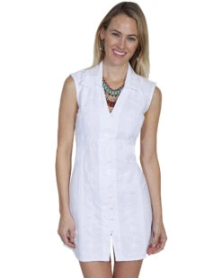 Cantina By Scully Women's White Button Down Dress 5 Cantina By Scully Women's White Button Down Dress -Cheap Western Femme Store 2000281417 100 P1