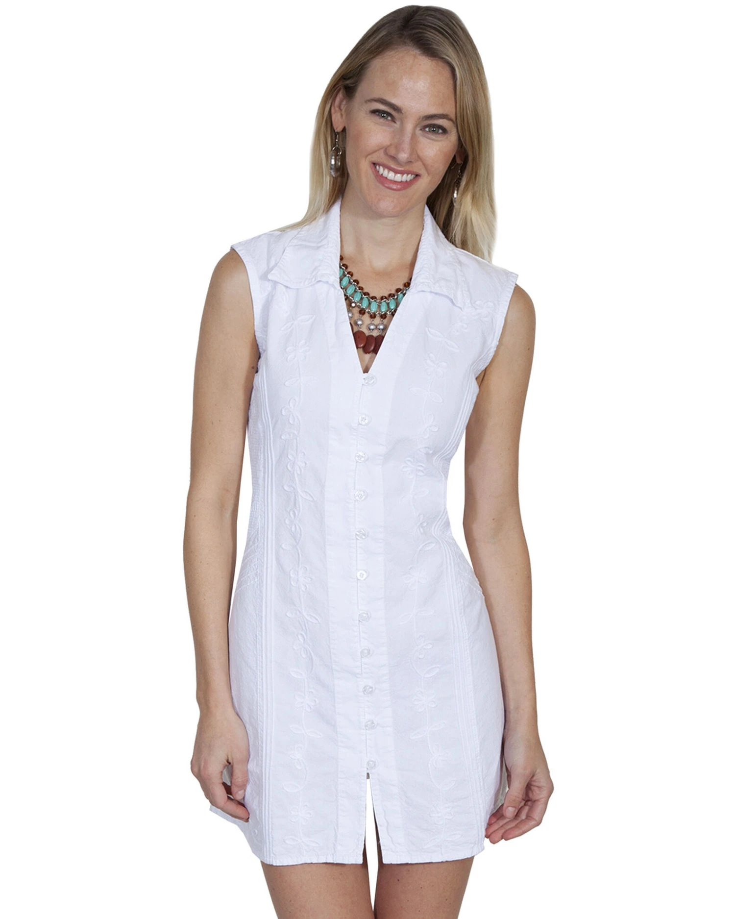Cantina By Scully Women's White Button Down Dress 3 Cantina By Scully Women's White Button Down Dress - Image 3