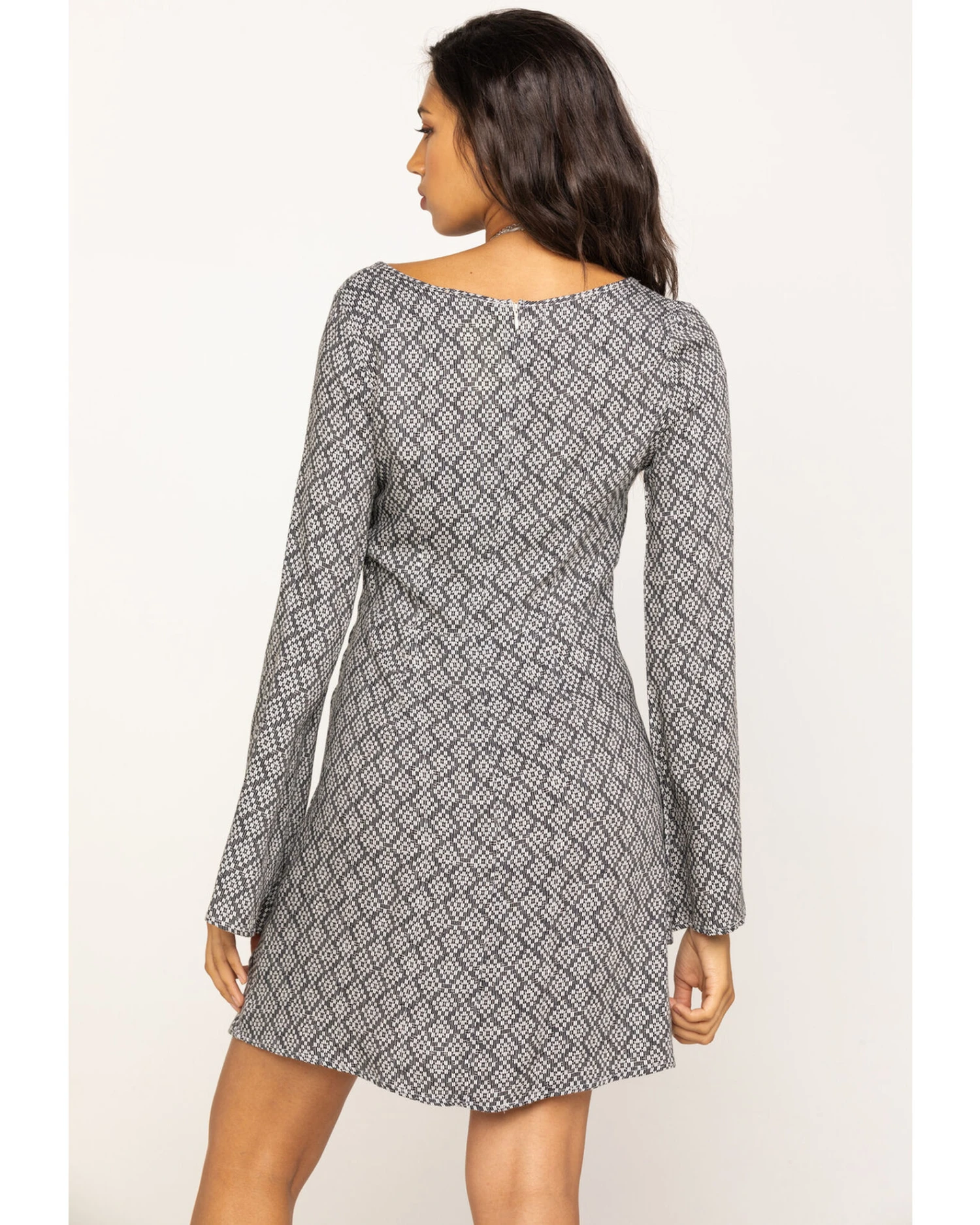 Stetson Women's Geometric Southwestern Bell Sleeve Dress 4 Stetson Women's Geometric Southwestern Bell Sleeve Dress - Image 4