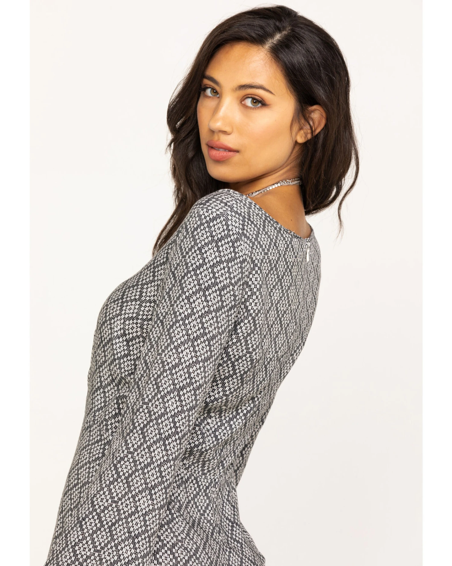 Stetson Women's Geometric Southwestern Bell Sleeve Dress 3 Stetson Women's Geometric Southwestern Bell Sleeve Dress - Image 3