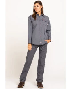 Ariat Women's FR Duralight Stretch Canvas Straight Leg Pants -Cheap Western Femme Store 2000294420 020 P6