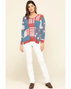 Tasha Polizzi Women's Flag Patch Pullover -Cheap Western Femme Store 2000306838 900 P6