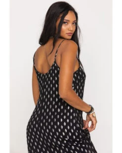 Band Of The Free Women's Black Dot Slip Midi Dress -Cheap Western Femme Store 2000308167 001 P5