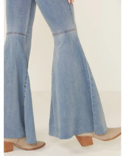 Free People Women's Light Wash High Rise Just Float On Flare Jeans -Cheap Western Femme Store 2000334209 400 P5