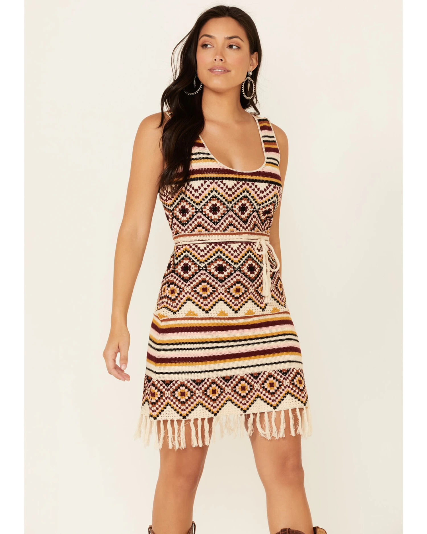 Idyllwind Women's Chilli Havana Nights Crochet Fringe Dress 4 Idyllwind Women's Chilli Havana Nights Crochet Fringe Dress - Image 4