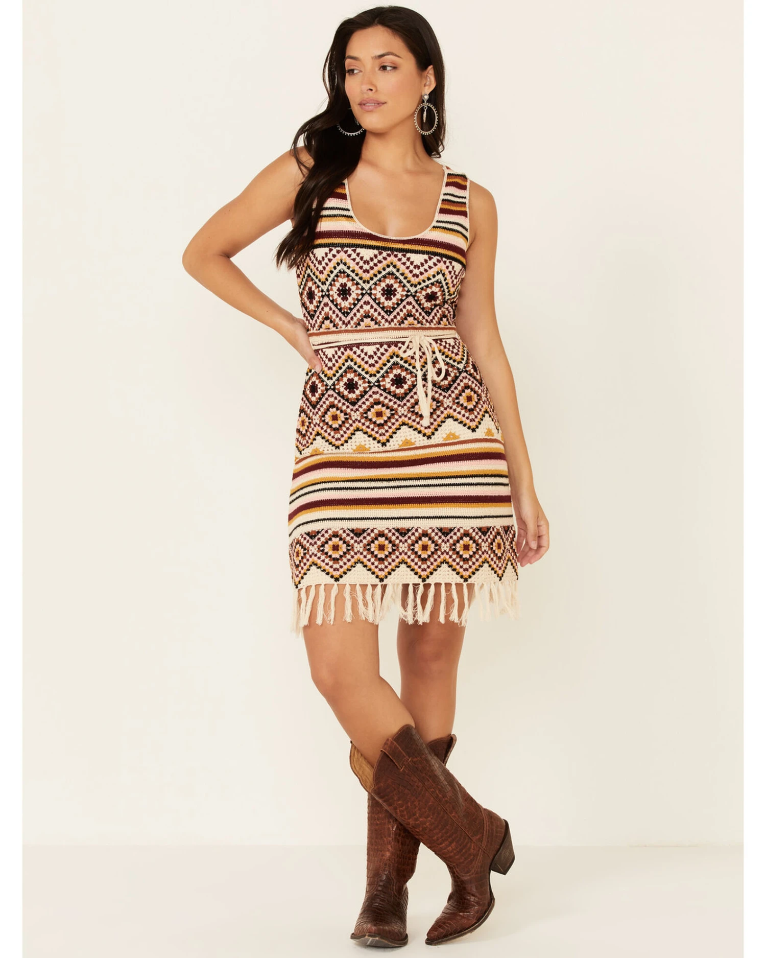 Idyllwind Women's Chilli Havana Nights Crochet Fringe Dress 1 Idyllwind Women's Chilli Havana Nights Crochet Fringe Dress