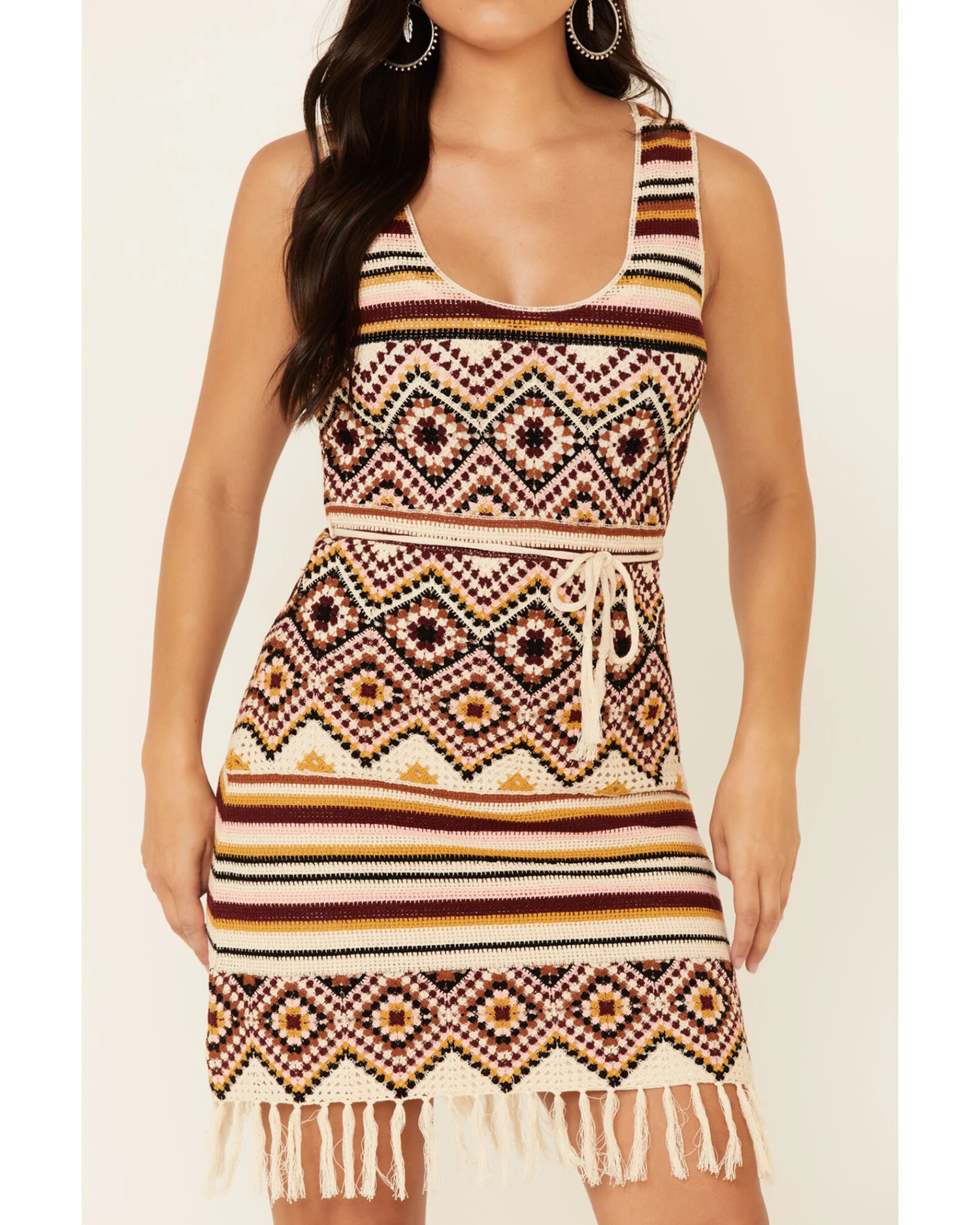 Idyllwind Women's Chilli Havana Nights Crochet Fringe Dress 2 Idyllwind Women's Chilli Havana Nights Crochet Fringe Dress - Image 2