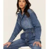 Free People Women's Denim Maris Coveralls