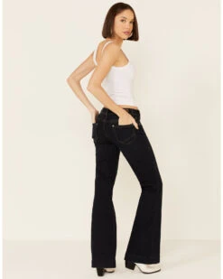 Rock & Roll Denim Women's Mid Rise Trouser Jeans -Cheap Western Femme Store 2000342114 400 P3