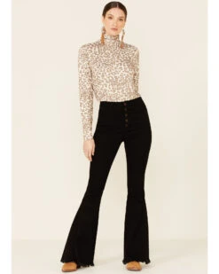 Tasha Polizzi Women's Kylie Multi Leopard Long Sleeve Turtleneck Top -Cheap Western Femme Store 2000344725 900 P2