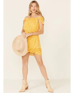 Miss Me Women's Floral Button Front Off-Shoulder Dress -Cheap Western Femme Store 2000349854 700 P1