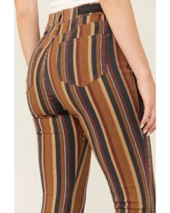 Rock & Roll Denim Women's Multi Striped Stretch High Rise Flare Jeans -Cheap Western Femme Store 2000351471 900 P3