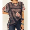 Tasha Polizzi Women's Sahara Tile Print Poncho Top