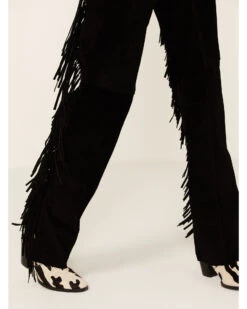 Understated Leather Women's Leather Suede Paris Texas Chaps -Cheap Western Femme Store 2000358787 001 P4