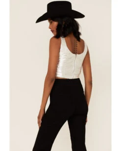 Understated Leather Women's Metallic Mustang Bustier -Cheap Western Femme Store 2000358791 040 P3