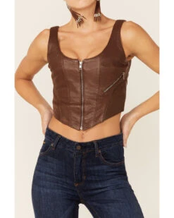 Understated Leather Women's Leather Moto Bustier 6 Understated Leather Women's Leather Moto Bustier -Cheap Western Femme Store 2000358792 200 P2