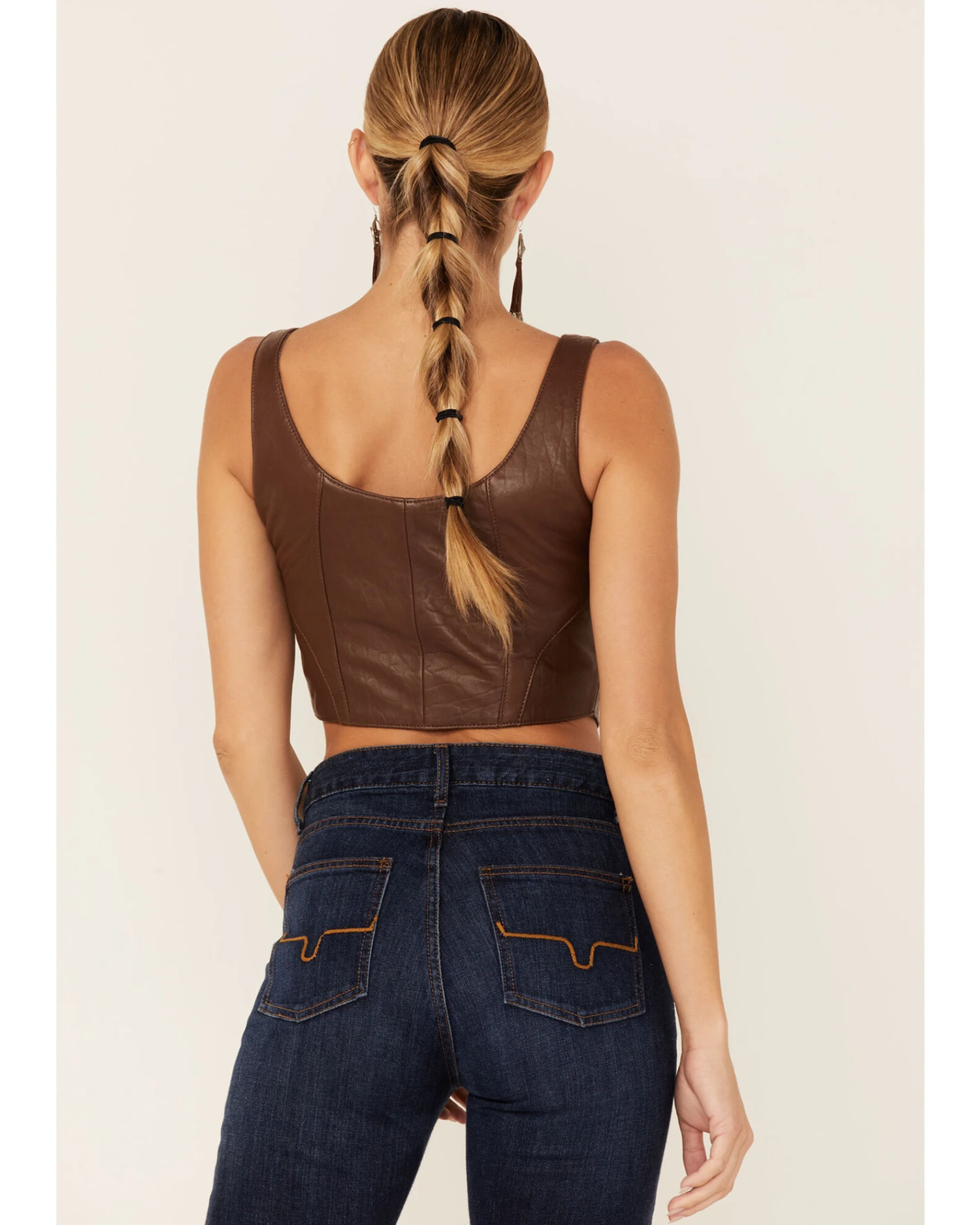 Understated Leather Women's Leather Moto Bustier 2 Understated Leather Women's Leather Moto Bustier - Image 2