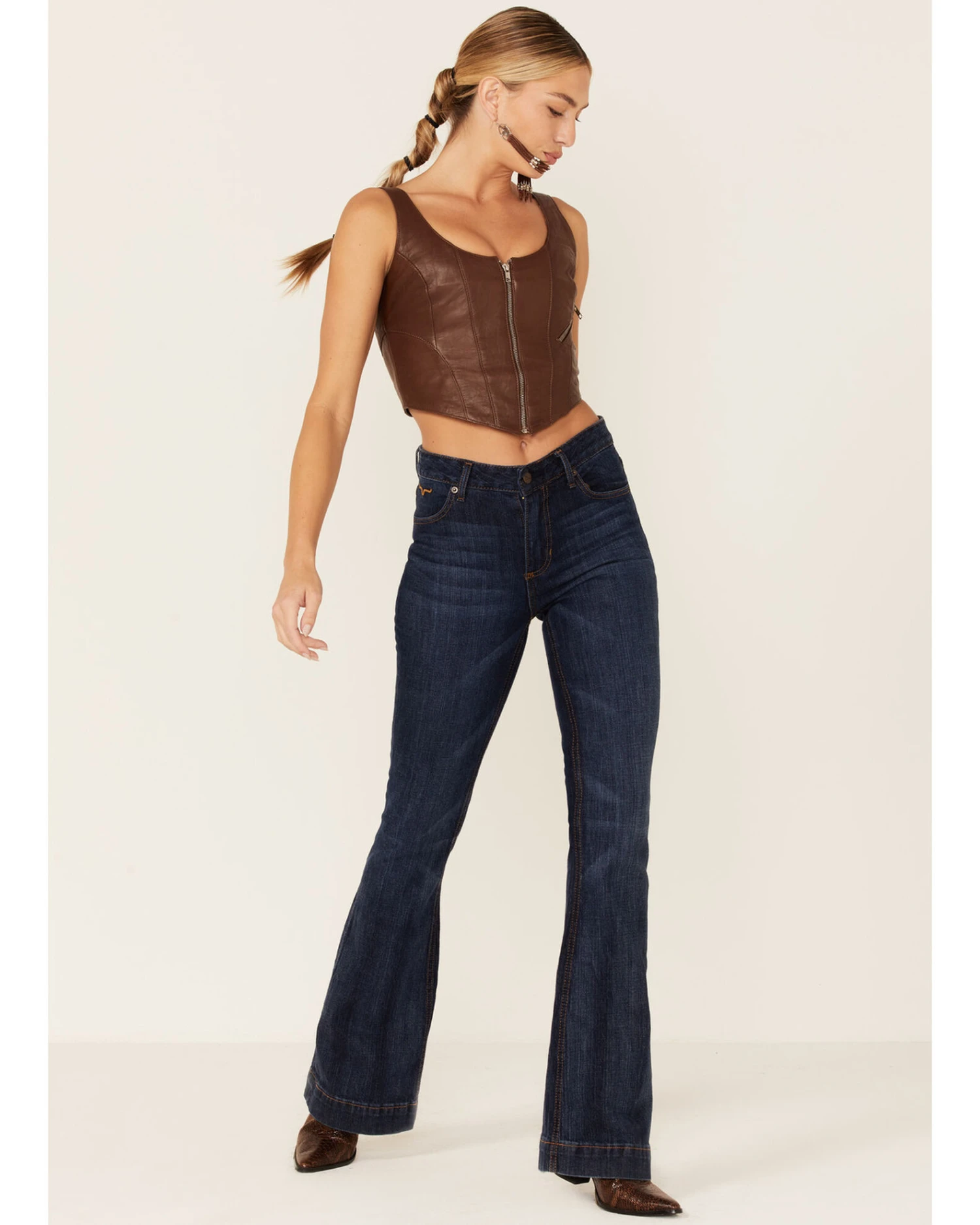 Understated Leather Women's Leather Moto Bustier 1 Understated Leather Women's Leather Moto Bustier