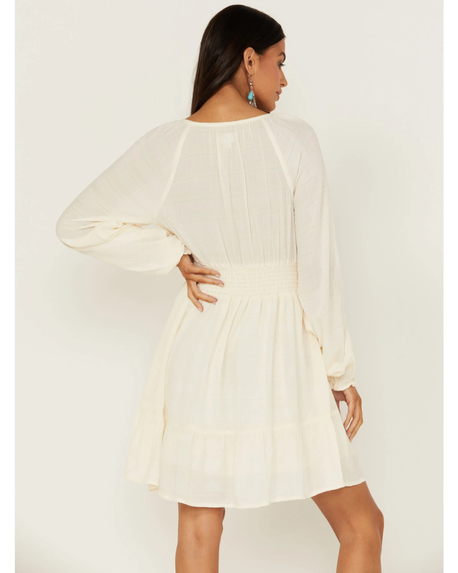 Idyllwind Women's Smock Ya Ivory Long Sleeve Dress 1 Idyllwind Women's Smock Ya Ivory Long Sleeve Dress