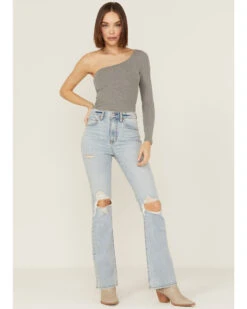 Daze Women's Go Getter Distressed Flare Jeans -Cheap Western Femme Store 2000362286 450 P1