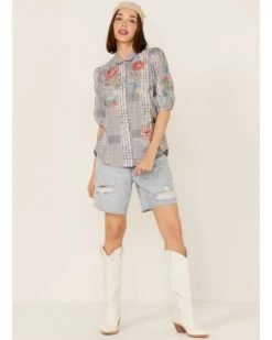 Johnny Was Women's Jordan Lisbon Floral Shirt -Cheap Western Femme Store 2000363626 900 P1