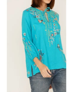 Johnny Was Women's Embroidered Mariposa Blouse -Cheap Western Femme Store 2000363647 400 P3