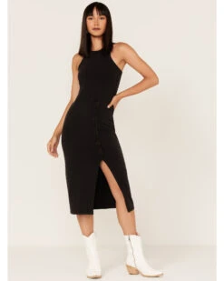 Cleo + Wolf Women's Halter Slit Midi Dress -Cheap Western Femme Store 2000364838 001 P1