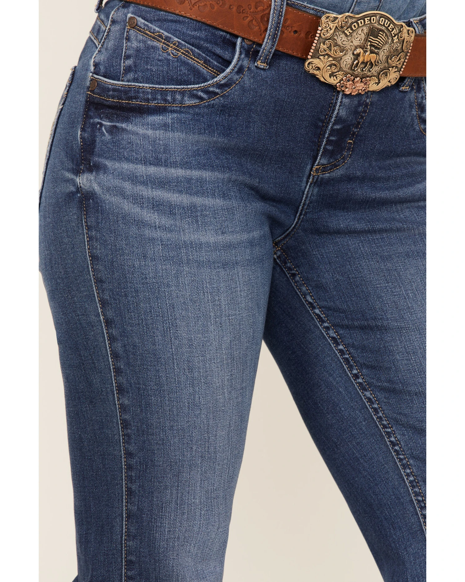 Wrangler Women's Medium Wash Mid Rise Jane Q-Baby Bootcut Ultimate Riding Jeans 1 Wrangler Women's Medium Wash Mid Rise Jane Q-Baby Bootcut Ultimate Riding Jeans