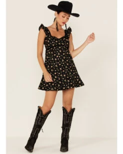 Maggie Sweet Women's Paula Floral Print Sleeveless Mini Dress -Cheap Western Femme Store 2000365861 001 P2