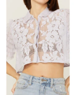 Free People Women's Madonna Lilac Top