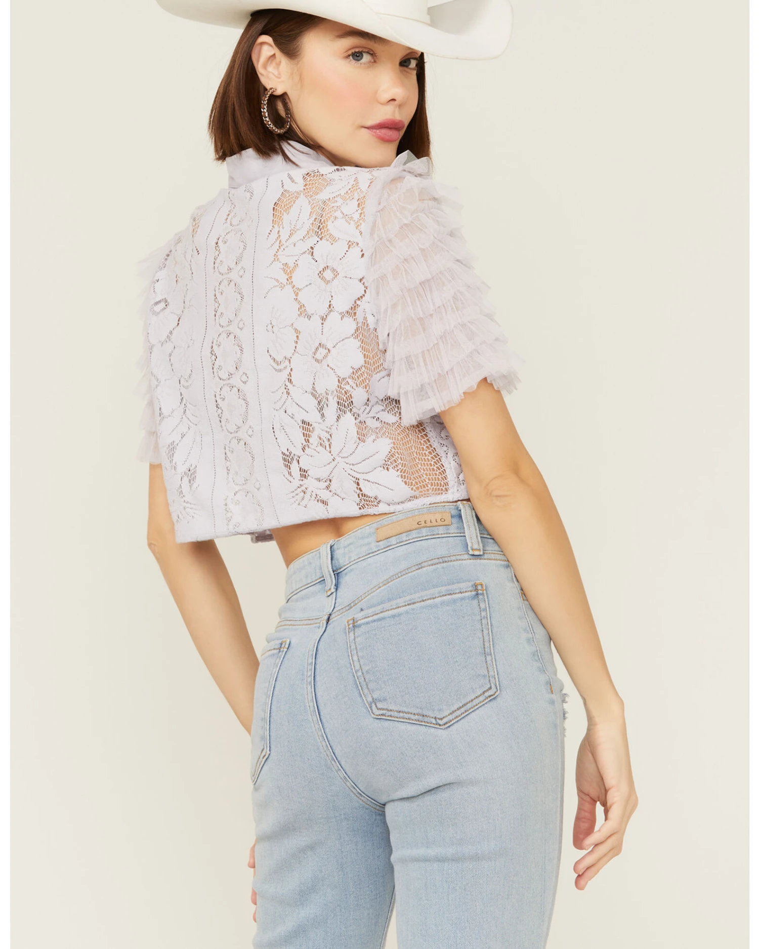 Free People Women's Madonna Lilac Top 2 Free People Women's Madonna Lilac Top - Image 2