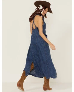 Free People Women's Time After Time Denim Midi Dress