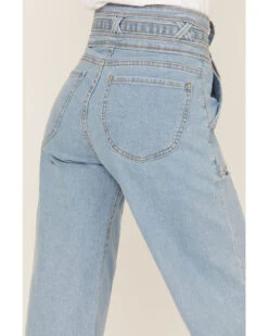 Lola Women's Light Wash High Rise Reese Wide Jeans -Cheap Western Femme Store 2000366387 400 P4