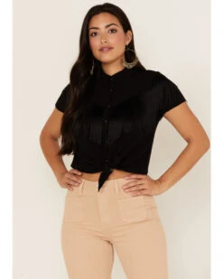 Idyllwind Women's Wild Times Fringe Western Short Sleeve Shirt 8 Idyllwind Women's Wild Times Fringe Western Short Sleeve Shirt -Cheap Western Femme Store 2000366620 001 P2