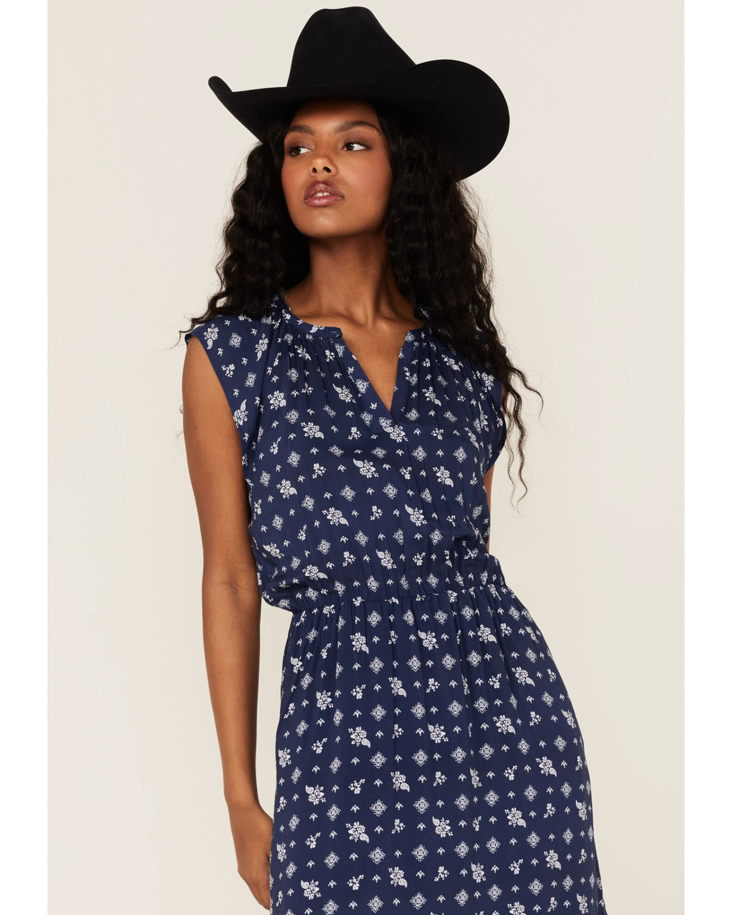 Stetson Women's Ditsy Floral Paisley Print Ruffle Flounce Midi Dress 4 Stetson Women's Ditsy Floral Paisley Print Ruffle Flounce Midi Dress - Image 4