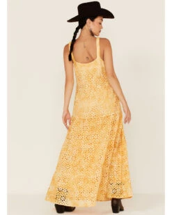 Jen's Pirate Booty Women's Flower Power Eyelet Lace Maxi Dress