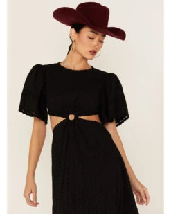 Maia Bergman Women's Crochet Eyelet Open Back Maxi Dress -Cheap Western Femme Store 2000367309 410 P2