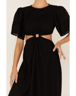 Maia Bergman Women's Crochet Eyelet Open Back Maxi Dress -Cheap Western Femme Store 2000367309 410 P3