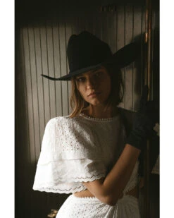 Maia Bergman Women's Ori Crochet Eyelet Open Back Maxi Dress -Cheap Western Femme Store 2000367310 100 P1