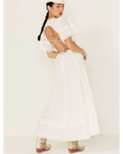 Maia Bergman Women's Ori Crochet Eyelet Open Back Maxi Dress -Cheap Western Femme Store 2000367310 100 P5