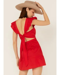 Show Me Your Mumu Women's Open-Back Bow Tie Tiered Mini Dress -Cheap Western Femme Store 2000368251 600 P4