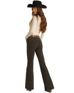 Rock & Roll Denim Women's Dark Wash High Rise Bootcut Denim Jeans -Cheap Western Femme Store 2000368545 022 P3