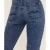 7 For All Mankind Mid Wash Josefina In Formosa Cuffed Skinny Jeans
