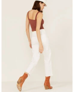 Unpublished Denim Women's Front Seam Straight Jeans -Cheap Western Femme Store 2000370862 100 P3