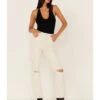Rolla's Women's High Rise Distressed Cropped Dusters Bootcut Jeans