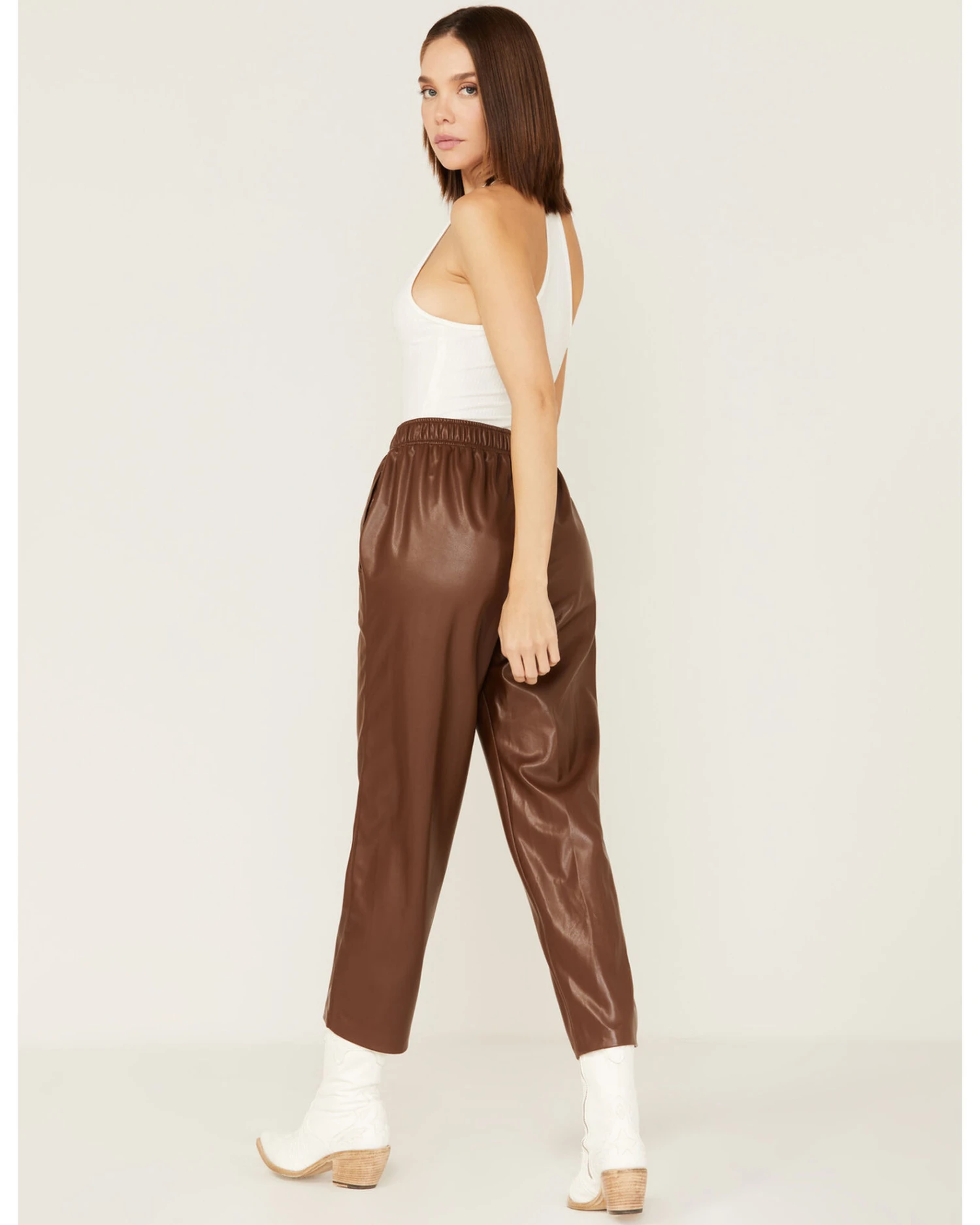 Ariat Women's Small Town Faux Leather Joggers 1 Ariat Women's Small Town Faux Leather Joggers