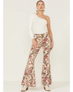Free People Women's Barcelona Combo Print Float On Flare Jeans -Cheap Western Femme Store 2000372377 900 P1