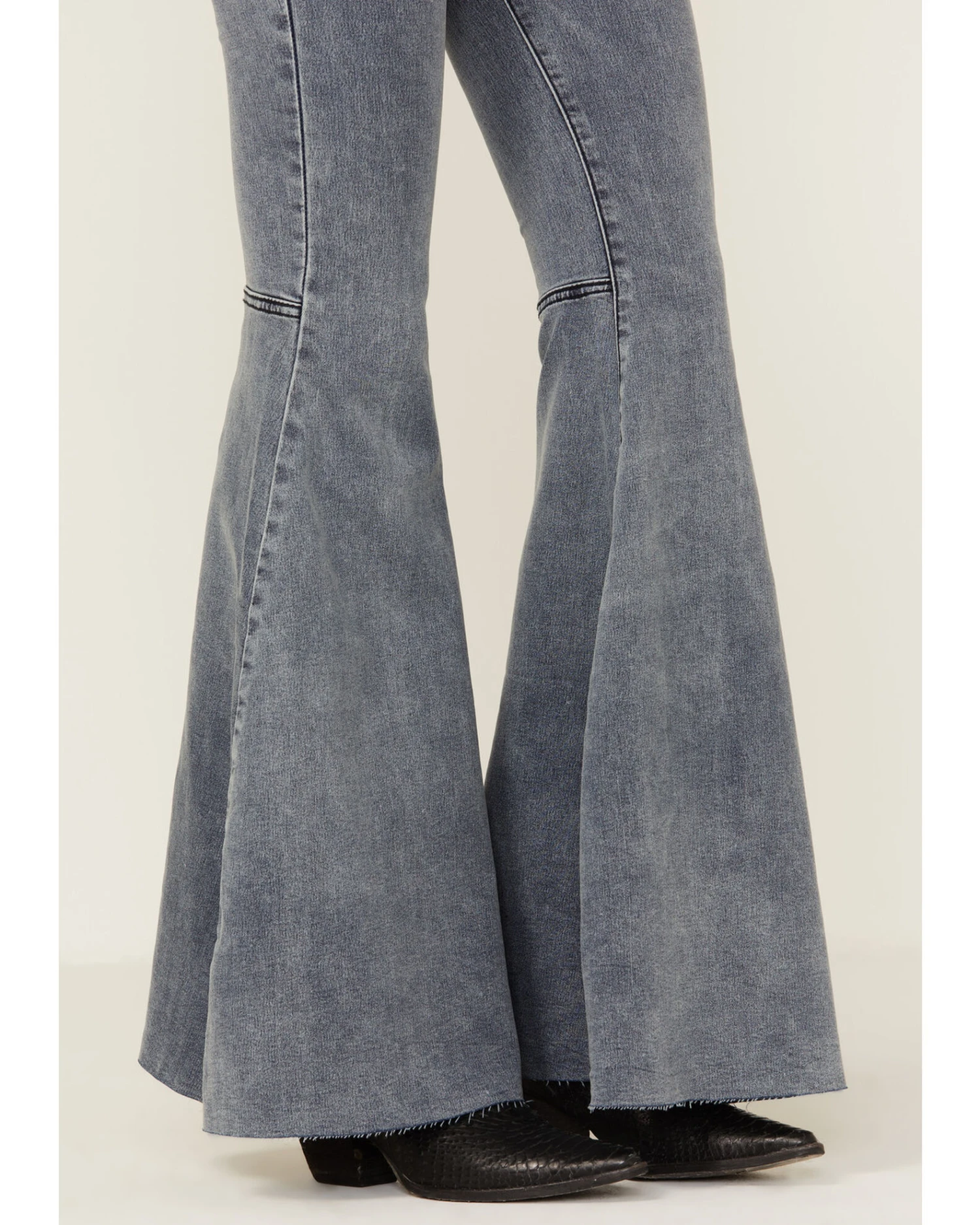 Free People Women's Just Float On Cloudy Indigo Flare Jeans 4 Free People Women's Just Float On Cloudy Indigo Flare Jeans - Image 4